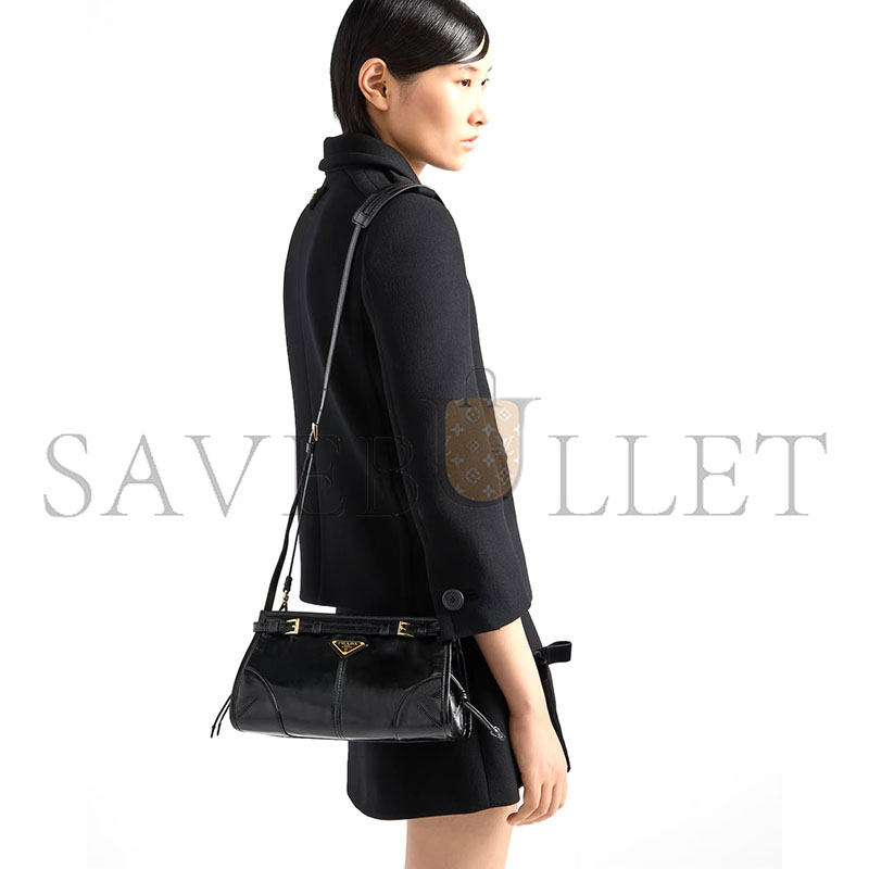Pra*a bonnie small leather shoulder bag 1bh215 (26*14*12cm)